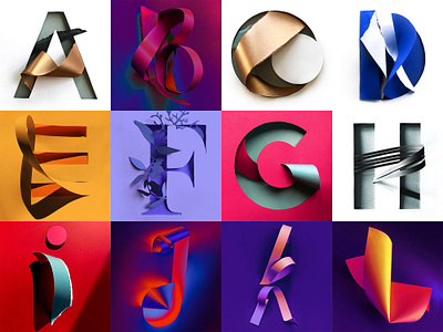 36 Days of Type 2020 - 7th edition 36 days of type 36daysoftype branding challenge color colorful design goodtype gradient graphic design illustration illustrator layout letter lettering paper paper art papercut type typography