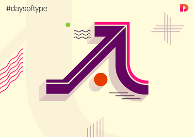 Days of type - Typography A abstract art colors days days of poly daysoftype design font illustration letter type type art type design typeface typogaphy ui uiux ux