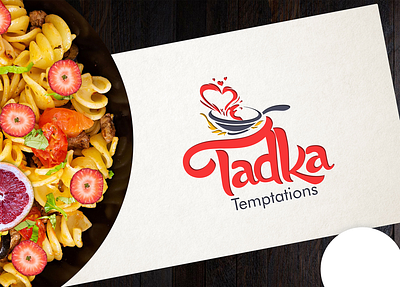 Tadka Temptations creative design logo design text logo