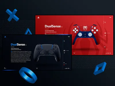 Dualsense design dualsense gamepad playstation ui ux uiux web design webdesign
