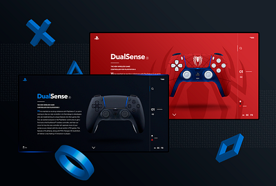 Dualsense design dualsense gamepad playstation ui ux uiux web design webdesign