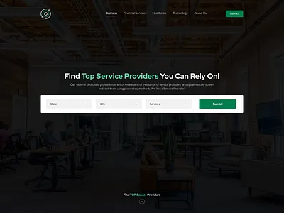 Web design for service providers, first screen. app branding design illustration illustrator invite minimal typography ui ux web