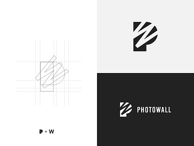 Photowall Logo Redesign Concept branding design dribbble best shot freelance designer illustration logo logo design redesign concept typography ux