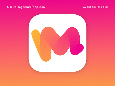 M letter logo mark - app icon app brand identity buy creative crypto flat icon lettermark logo logotype m letter logo modern nft