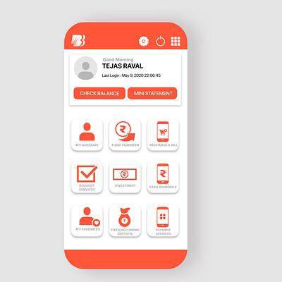 Bank Of Baroda fiannce ap logo ui ui design uidesign uiux