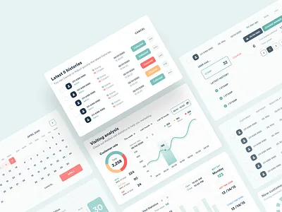 Admin UI Elements concept dashboard design ui uidesign ux vietnam web