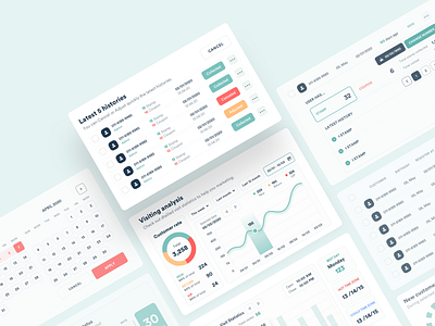 Admin UI Elements concept dashboard design ui uidesign ux vietnam web