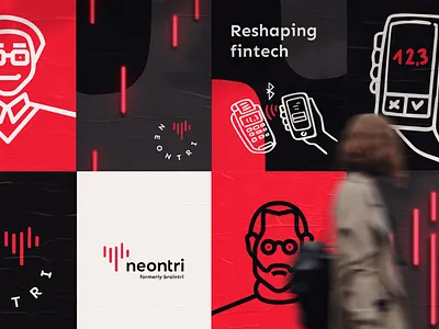 Neontri brand branding logo poster vector