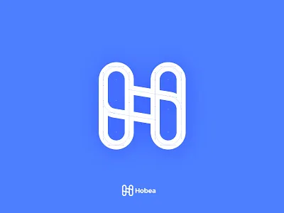 Logo for HOBEA adobe app application blue branding brandingdesign clean design dribbble elegant flat h h logo icon identity illustrator logo minimal simple typogaphy