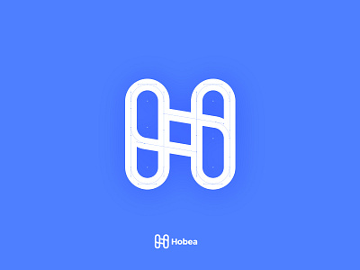 Logo for HOBEA adobe app application blue branding brandingdesign clean design dribbble elegant flat h h logo icon identity illustrator logo minimal simple typogaphy