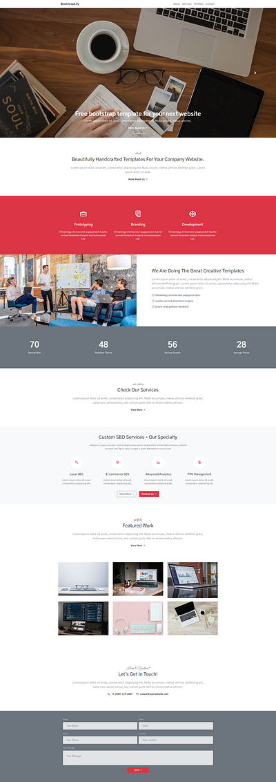 Free bootstrap template for your next website bootstrap template bootstraplily free bootstrap template free html template free landing page free template free website free website template freebie