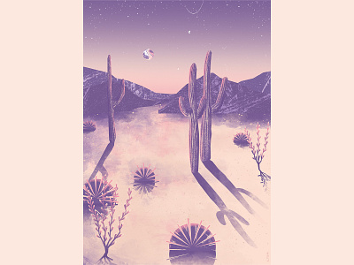 Arizona morning arizona art artwork illustration jungle tropical