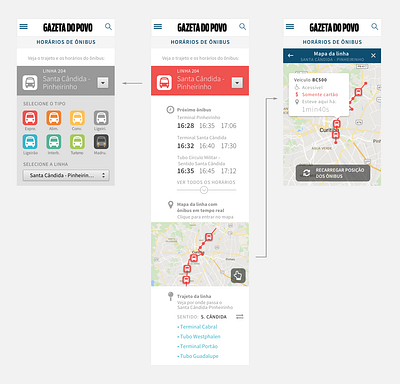 Horário de ônibus de Curitiba app bus app information design mobile app design mobile design public transport ux