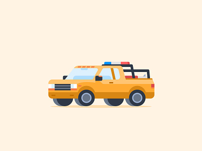 Beach Patrol baywatch beach car carproject design flat garage icon illustration life guard lifeguard mygarage patrol police simple truck vector vehicles