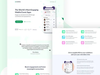 Event App landing page event eventus landing landing page mobile app web webdesign