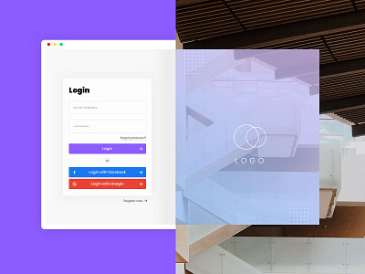 Login page concept branding concept design facebook google gradient idea illustration login login form login page login screen logo page page design simple ui