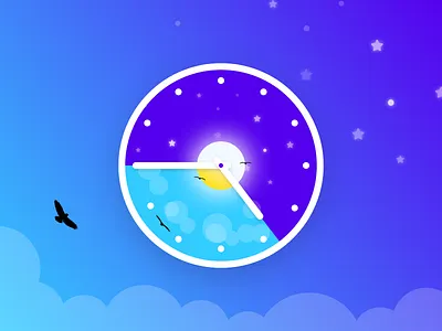 Countdown timer adobe xd clock cloud countdown countdown timer dailyui dailyui 014 day day to night moon morning night sun timer