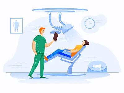 Health illustration blue character characterdesign concept design dribbble environment green health health app healthcare illustration medical medicine minimal illustration props telemedicine treatment trending xray