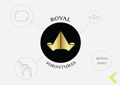 Royal Furniture Logo Design branding illustration logo logo design logo design branding