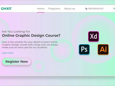 Online Business Website Landing page design. @dailyui adobe xd branding illustration landing page landing page design logo mobile app design ui ui design vector web design