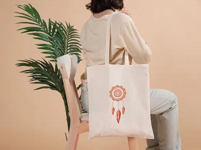 Tote bag art branding design handmade icon logo