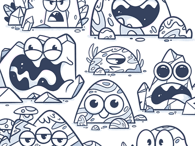 Sketchbook character character art character design concepts cute design digital art drawing expression expressive faces fun illustration illustrator process rocks sketch