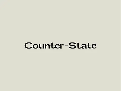 Counter–State Logotype brand and identity brand design brand designer brand identity brand identity design brand identity designer branding graphic design graphic design logo logo logo design branding logo designer logodesign logotype