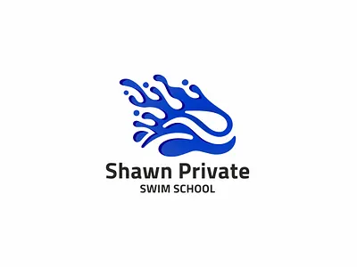 SHAWN PRIVATE SWIM SCHOOL LOGO brand branding calligraphy etude icon identity logo logo design logodesign logos logotype minimalist mockup private school shawn swim swimming typography