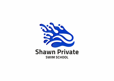 SHAWN PRIVATE SWIM SCHOOL LOGO brand branding calligraphy etude icon identity logo logo design logodesign logos logotype minimalist mockup private school shawn swim swimming typography