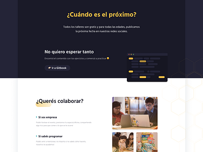 Details - Javascript 101 dark español hexagon javascript light programing ui user experience user interface website website design yellow