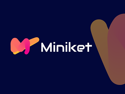 Miniket logo - m letter mark app brand identity branding design gradient logo logotype m letter modern monogram logo nft visual design