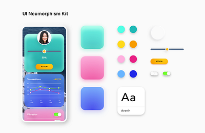 UI Neumorphism Kit app design neumorphic neumorphism ui