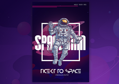 Spaceman Festival Pass Design @design branding design designs edm entrance graphic design musicfestival pass poster design ui vector