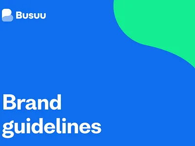 Busuu - Brand guidelines branding design marketing marketing design