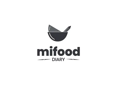 Mifood Logo adobe illustrator branding design diary food food blogger icon logo vector