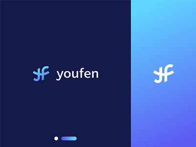 YF youfen Comprehensive intermediary APP art branding design flat illustration logo