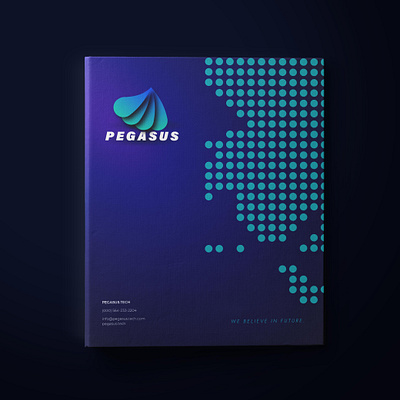 Pegasus Folder abstract blue branding design folder geometry gradient graphic design illustration logo logodesign logotype minimal shape startup tech typography wings