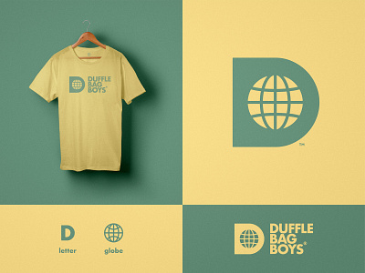 Duffle Bag Boys - Brand Identity Design apparel design brand brand identity branding d letter design earth fashion logo globe identity designer lettermark logomark logotype designer negative space smart mark streetwear tshirt typography world worldwide