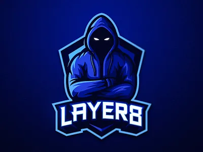 Layer8 anonymous dmitry krino esports logo esports logos eyes hood hooded hoodie mascot mascot logo shield