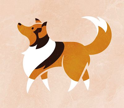 Shetland Sheepdog 2d animal art collie cute design dog flat fluffy illustration logo minimalistic pets procreate puppy sharp sheepdog sheltie shetland simple