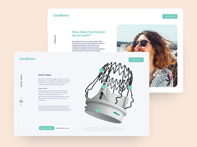 Landing page - Livanova clean design identity landing landing page medical minimal patients uidesign uiux web