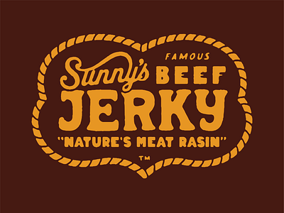 Meat Raisin* badge beef cooper custom custom type imperfect jerky lettering logo meat raisin retro sample south texas texture vintage western wonky