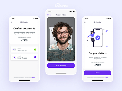 AI-based mobile application design android app app artificial intelligence design ideas identity system illustraion ios app design mobile mobile app design mobile application scanner scanning ui ui ux ui design ux violet white background