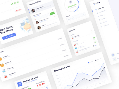 Fincy Dashboard Components banking clean dahsboard design finance ui ux web