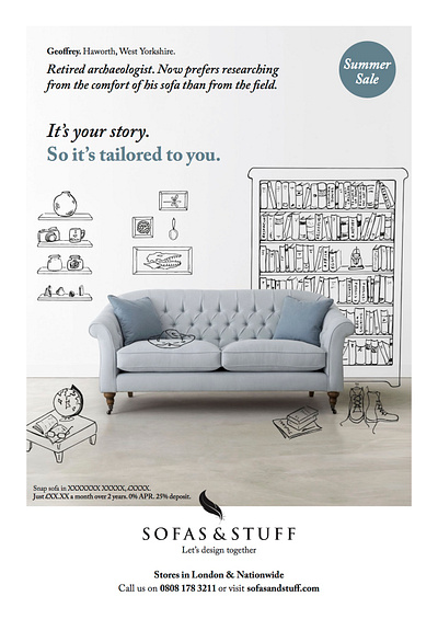 Sofas Stuff Advertising digitial drawing editorial illustration illustration interior design line art sofas