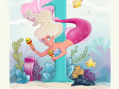 Mermay Day 1 characterdesign illustration mermaid mermay procreate