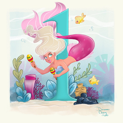 Mermay Day 1 characterdesign illustration mermaid mermay procreate