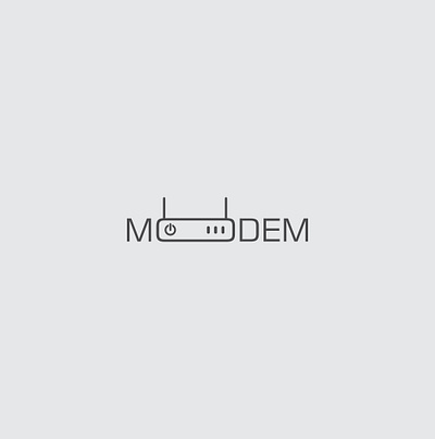 modem app brand guideline clean design design logo text logodesign tech logo technology logo typography vector wifi