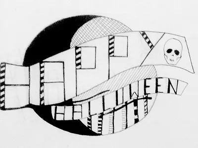 Typography art black and white illustration typography