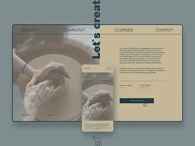 Pottery workshop design homepage minimal mobile design pot pottery uidesign website design workshop